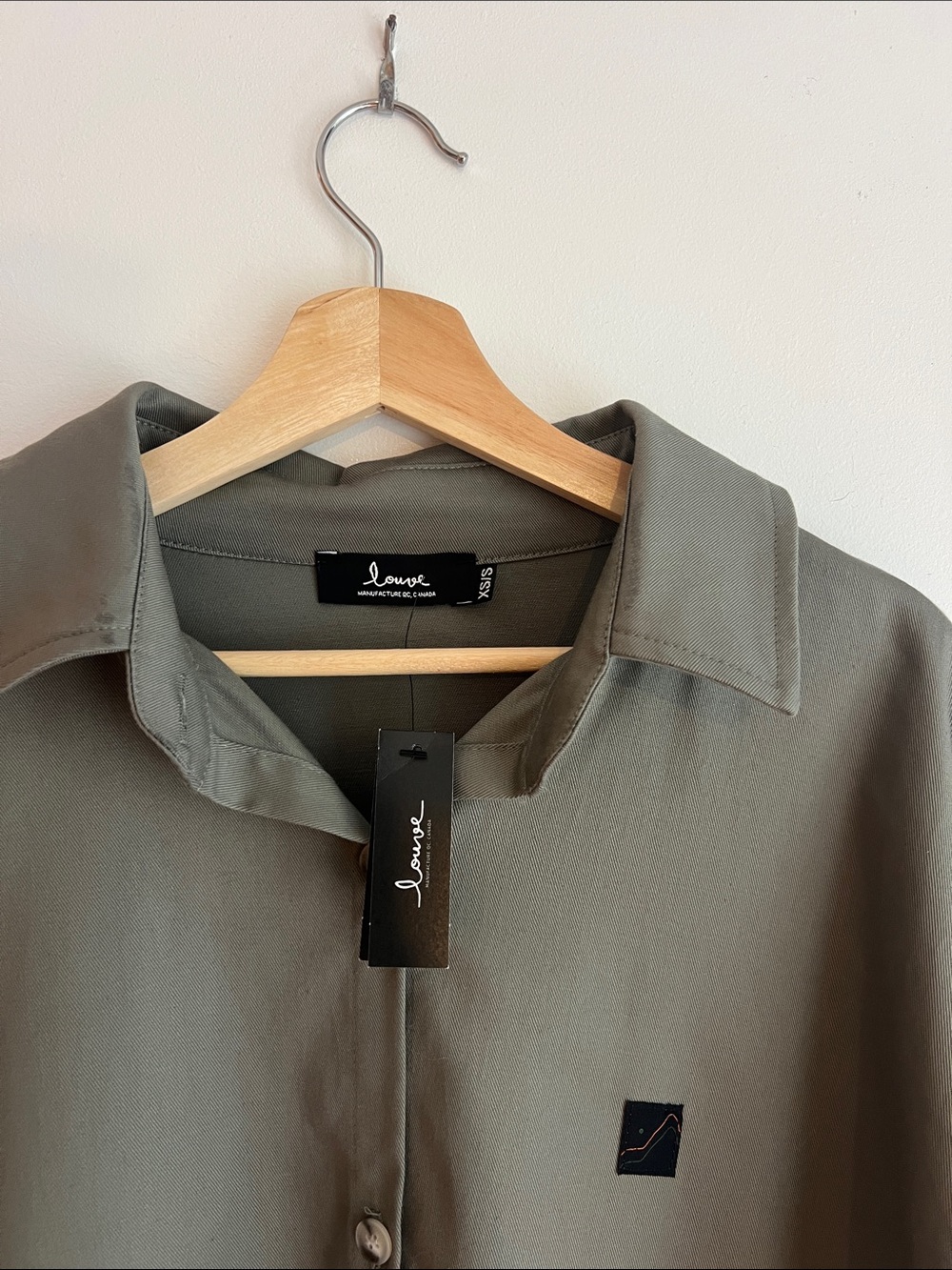 Louve Army Grey Shacket Oversized NWT